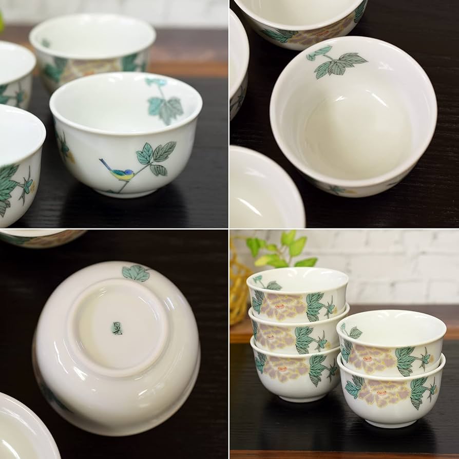 Amazon | 和座の蔵 九谷焼 湯呑み 5客セット 小鳥 おしゃれ